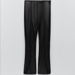 Zara High Rise Faux Leather Pants